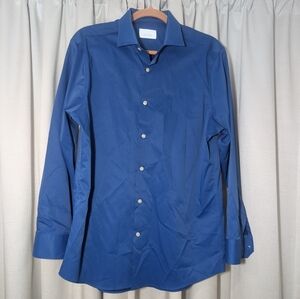 Perry Ellis Slim Fit Blue Dress Shirt